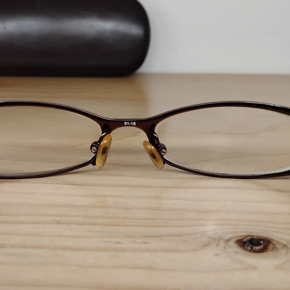 Chelsea Morgan‎ CM823 BR Eyeglasses Frames Brown Gray Rectangular 51-16-130